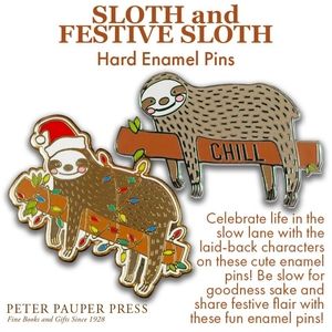 SLOTH and FESTIVE SLOTH Hard Enamel Pins